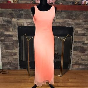 Beautiful long peach dress!